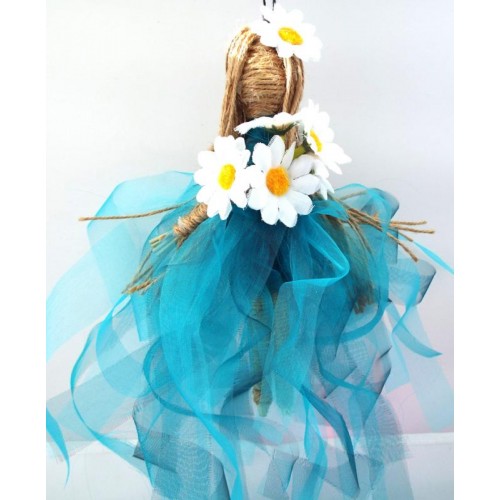 Hand Crafted Hanging Daisy Flower Maiden Doll